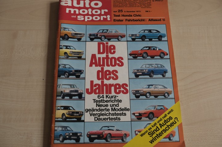 Deckblatt Auto Motor und Sport (25/1973)